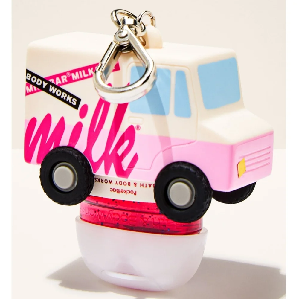 Bath & Body Works Milk Bar Truck Pocketbac Hand Sanitizer Holder New RARE
